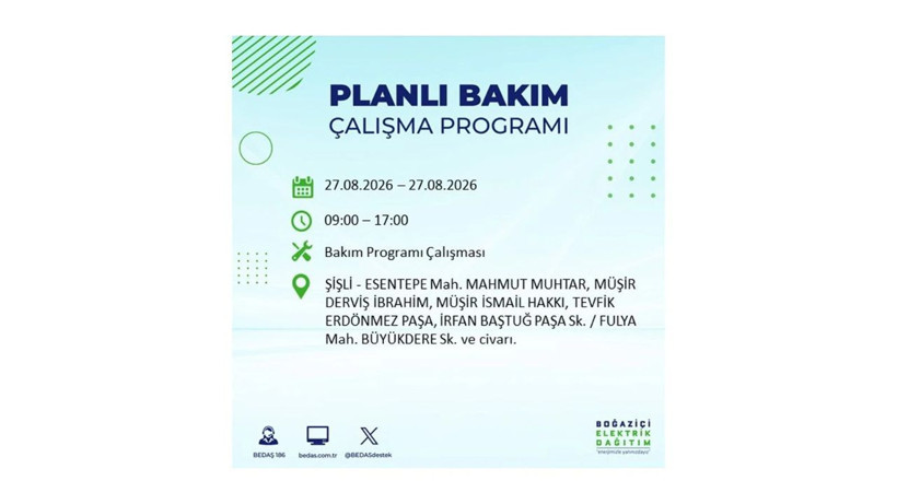 İstanbul 27 Ağustos kesintisi programı: O ilçelerde saatlerce elektrik olmayacak! - Resim: 78