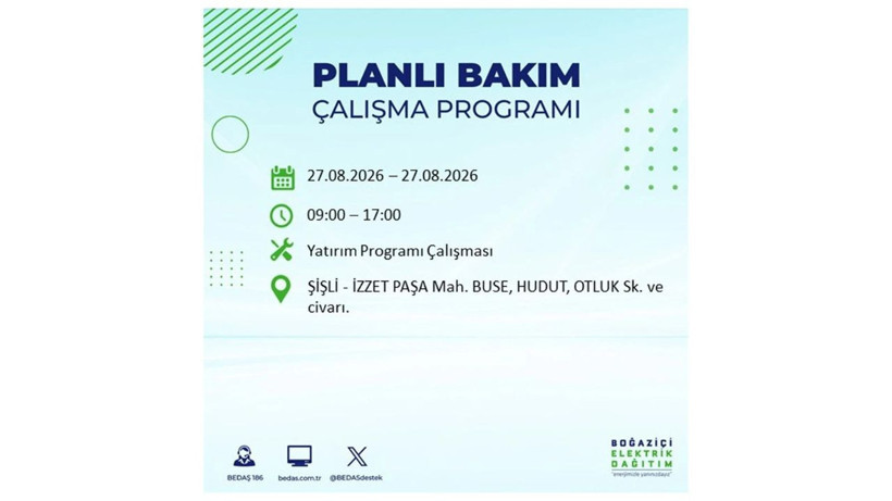 İstanbul 27 Ağustos kesintisi programı: O ilçelerde saatlerce elektrik olmayacak! - Resim: 79