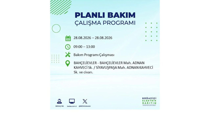 İstanbul 28 Ağustos kesintisi programı: O ilçelerde saatlerce elektrik olmayacak! - Resim: 11