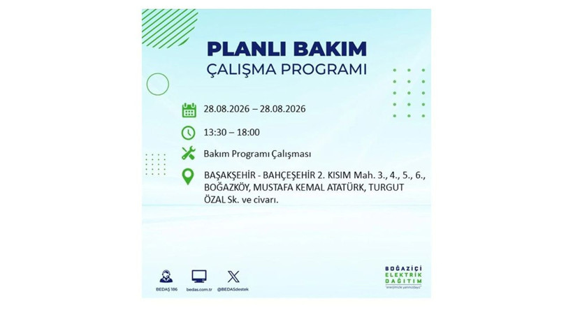 İstanbul 28 Ağustos kesintisi programı: O ilçelerde saatlerce elektrik olmayacak! - Resim: 14