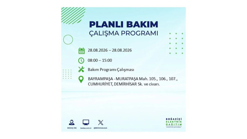 İstanbul 28 Ağustos kesintisi programı: O ilçelerde saatlerce elektrik olmayacak! - Resim: 21