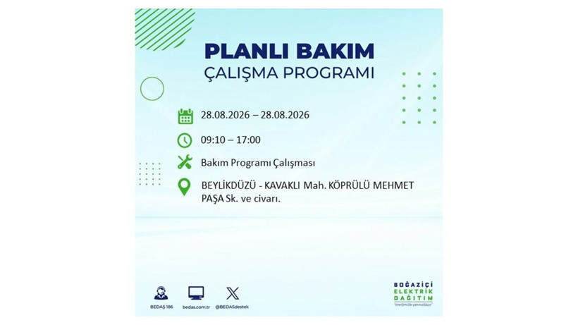 İstanbul 28 Ağustos kesintisi programı: O ilçelerde saatlerce elektrik olmayacak! - Resim: 25