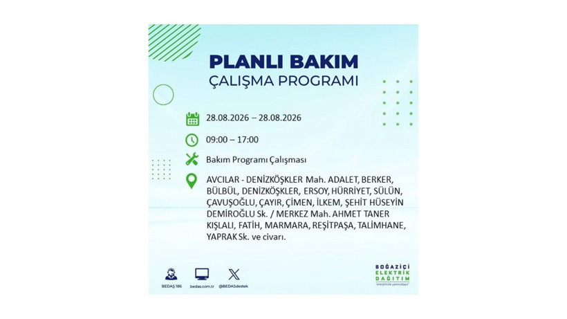İstanbul 28 Ağustos kesintisi programı: O ilçelerde saatlerce elektrik olmayacak! - Resim: 3