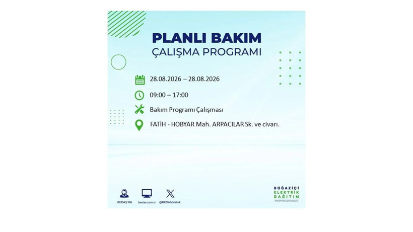 İstanbul 28 Ağustos kesintisi programı: O ilçelerde saatlerce elektrik olmayacak! - Resim: 34