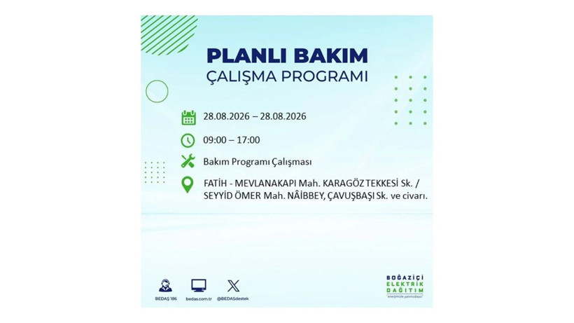 İstanbul 28 Ağustos kesintisi programı: O ilçelerde saatlerce elektrik olmayacak! - Resim: 35