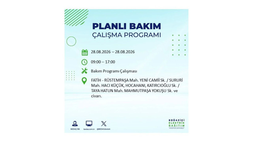 İstanbul 28 Ağustos kesintisi programı: O ilçelerde saatlerce elektrik olmayacak! - Resim: 37