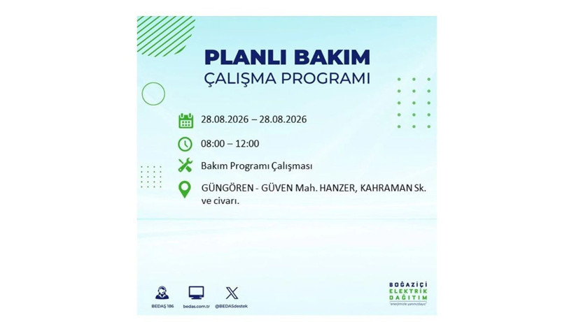 İstanbul 28 Ağustos kesintisi programı: O ilçelerde saatlerce elektrik olmayacak! - Resim: 40