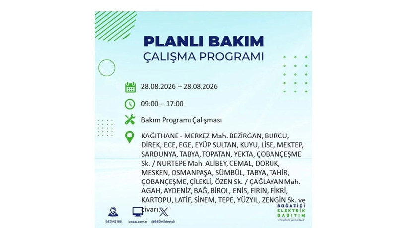İstanbul 28 Ağustos kesintisi programı: O ilçelerde saatlerce elektrik olmayacak! - Resim: 42