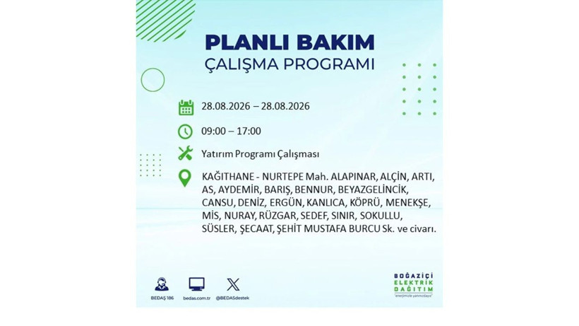 İstanbul 28 Ağustos kesintisi programı: O ilçelerde saatlerce elektrik olmayacak! - Resim: 44