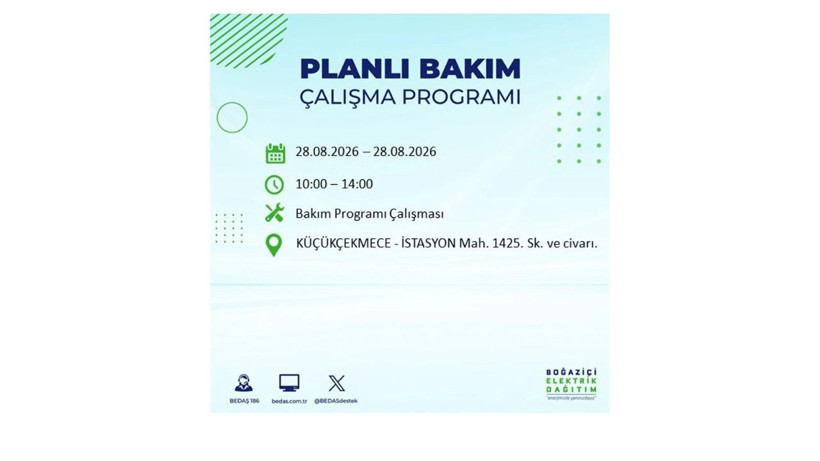 İstanbul 28 Ağustos kesintisi programı: O ilçelerde saatlerce elektrik olmayacak! - Resim: 45