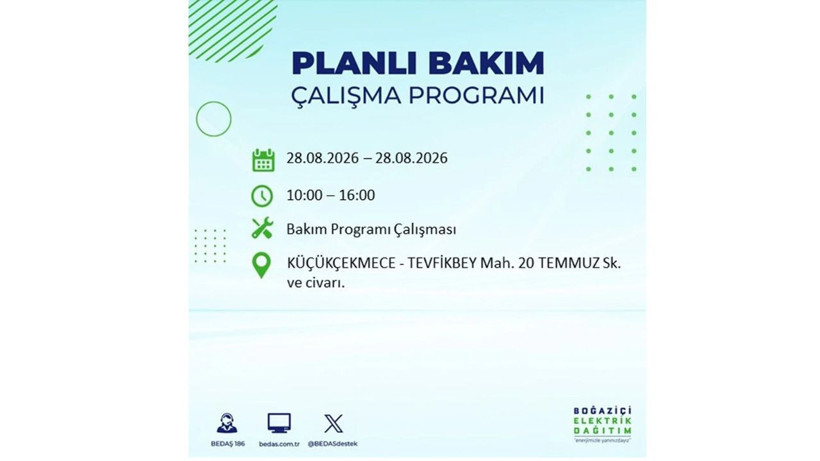 İstanbul 28 Ağustos kesintisi programı: O ilçelerde saatlerce elektrik olmayacak! - Resim: 48