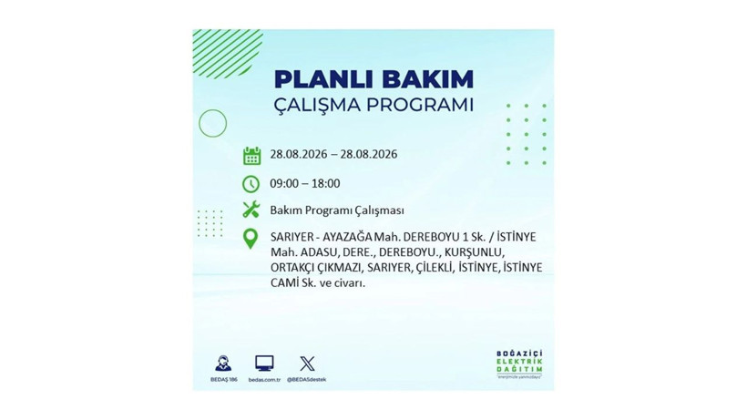 İstanbul 28 Ağustos kesintisi programı: O ilçelerde saatlerce elektrik olmayacak! - Resim: 53