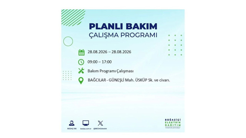 İstanbul 28 Ağustos kesintisi programı: O ilçelerde saatlerce elektrik olmayacak! - Resim: 6