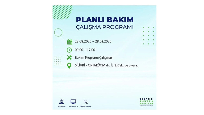 İstanbul 28 Ağustos kesintisi programı: O ilçelerde saatlerce elektrik olmayacak! - Resim: 60