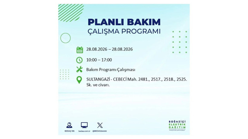 İstanbul 28 Ağustos kesintisi programı: O ilçelerde saatlerce elektrik olmayacak! - Resim: 63