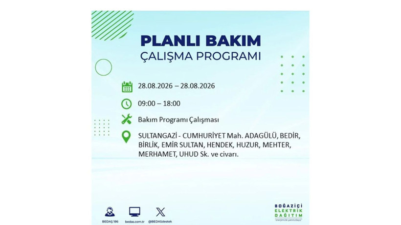 İstanbul 28 Ağustos kesintisi programı: O ilçelerde saatlerce elektrik olmayacak! - Resim: 66