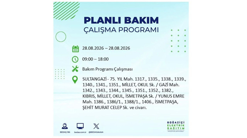 İstanbul 28 Ağustos kesintisi programı: O ilçelerde saatlerce elektrik olmayacak! - Resim: 67