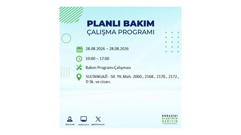 İstanbul 28 Ağustos kesintisi programı: O ilçelerde saatlerce elektrik olmayacak! - Resim: 71