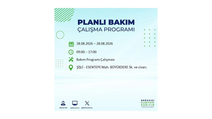 İstanbul 28 Ağustos kesintisi programı: O ilçelerde saatlerce elektrik olmayacak! - Resim: 75