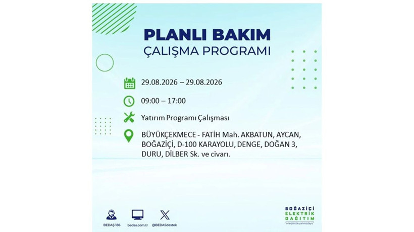 İstanbul 29 Ağustos kesintisi programı: O ilçelerde saatlerce elektrik olmayacak! - Resim: 12