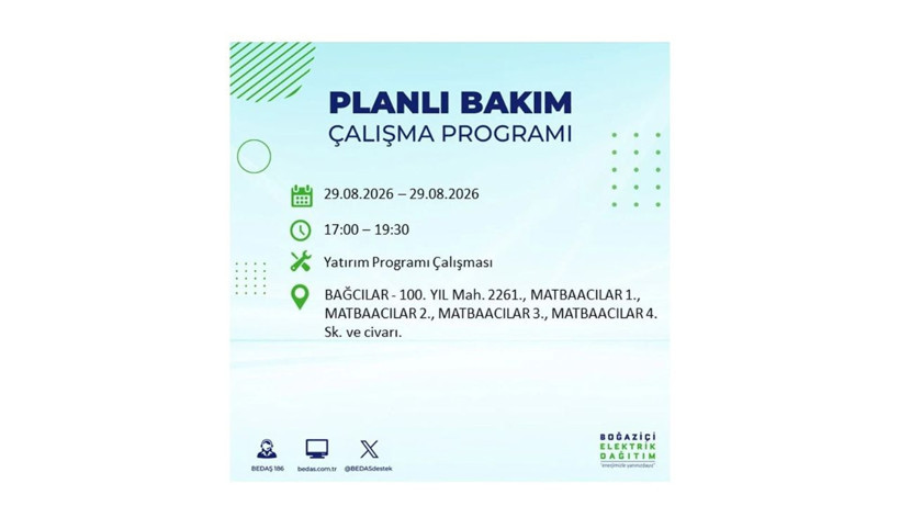 İstanbul 29 Ağustos kesintisi programı: O ilçelerde saatlerce elektrik olmayacak! - Resim: 2