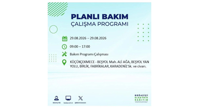 İstanbul 29 Ağustos kesintisi programı: O ilçelerde saatlerce elektrik olmayacak! - Resim: 20