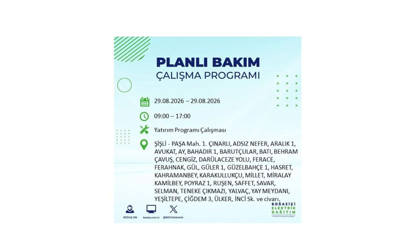 İstanbul 29 Ağustos kesintisi programı: O ilçelerde saatlerce elektrik olmayacak! - Resim: 25