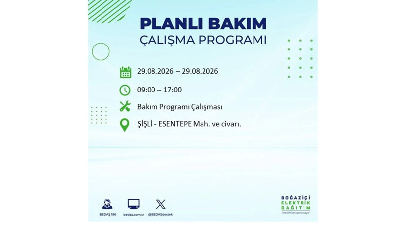 İstanbul 29 Ağustos kesintisi programı: O ilçelerde saatlerce elektrik olmayacak! - Resim: 26