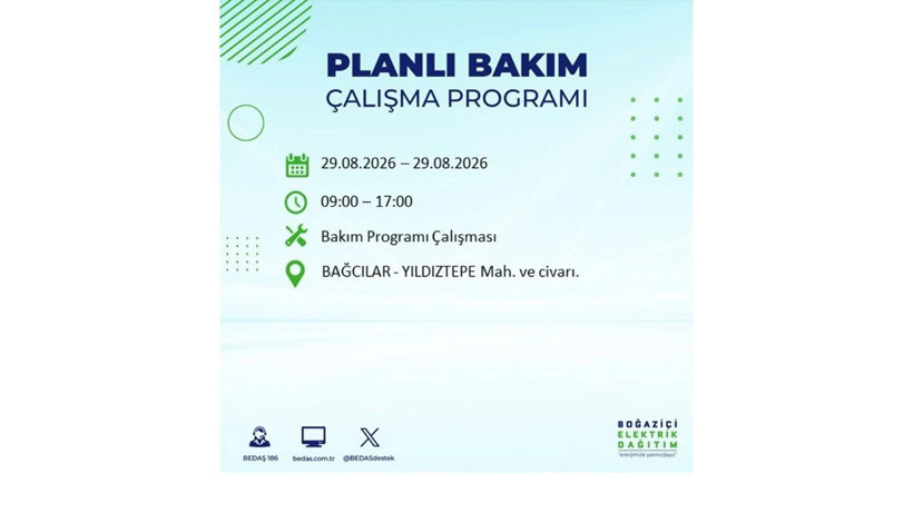 İstanbul 29 Ağustos kesintisi programı: O ilçelerde saatlerce elektrik olmayacak! - Resim: 3
