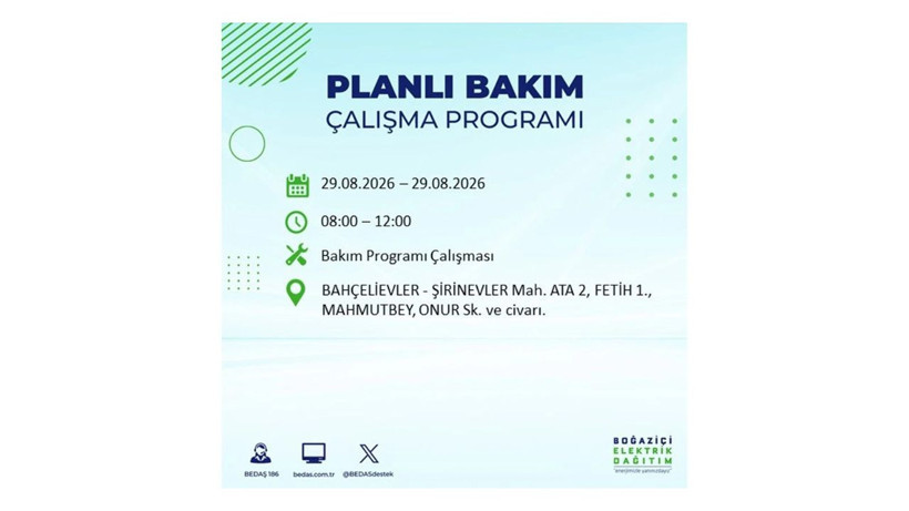 İstanbul 29 Ağustos kesintisi programı: O ilçelerde saatlerce elektrik olmayacak! - Resim: 6