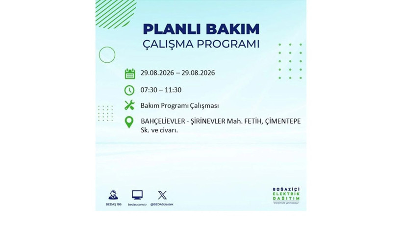 İstanbul 29 Ağustos kesintisi programı: O ilçelerde saatlerce elektrik olmayacak! - Resim: 7