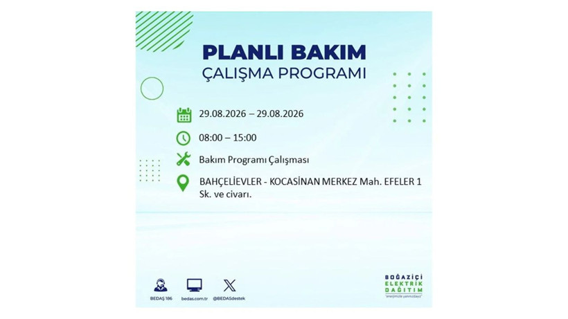 İstanbul 29 Ağustos kesintisi programı: O ilçelerde saatlerce elektrik olmayacak! - Resim: 9