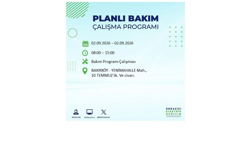 İstanbul 2 Eylül kesintisi programı: O ilçelerde saatlerce elektrik olmayacak! - Resim: 8