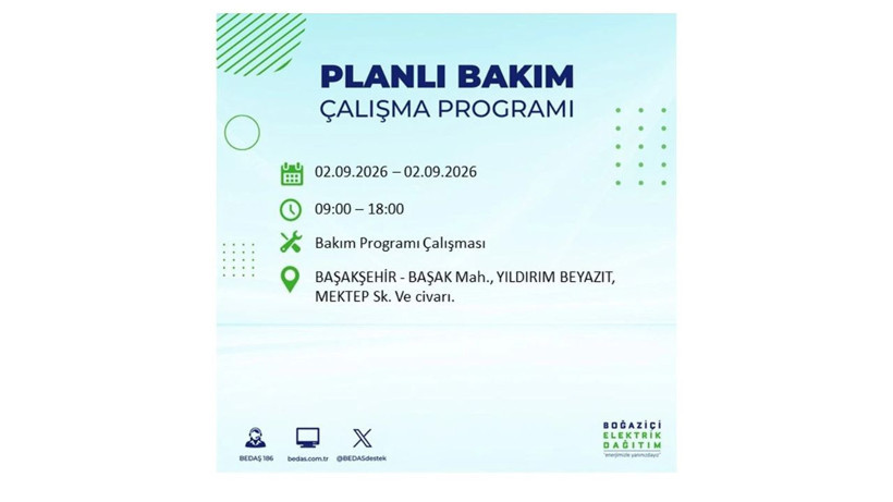 İstanbul 2 Eylül kesintisi programı: O ilçelerde saatlerce elektrik olmayacak! - Resim: 12