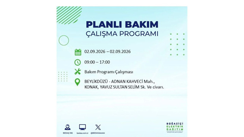 İstanbul 2 Eylül kesintisi programı: O ilçelerde saatlerce elektrik olmayacak! - Resim: 18
