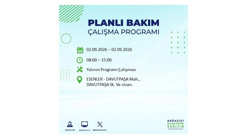 İstanbul 2 Eylül kesintisi programı: O ilçelerde saatlerce elektrik olmayacak! - Resim: 21