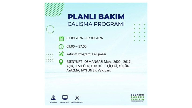 İstanbul 2 Eylül kesintisi programı: O ilçelerde saatlerce elektrik olmayacak! - Resim: 24