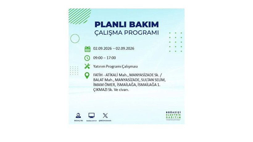 İstanbul 2 Eylül kesintisi programı: O ilçelerde saatlerce elektrik olmayacak! - Resim: 28