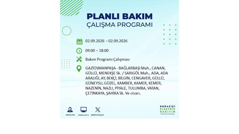 İstanbul 2 Eylül kesintisi programı: O ilçelerde saatlerce elektrik olmayacak! - Resim: 30