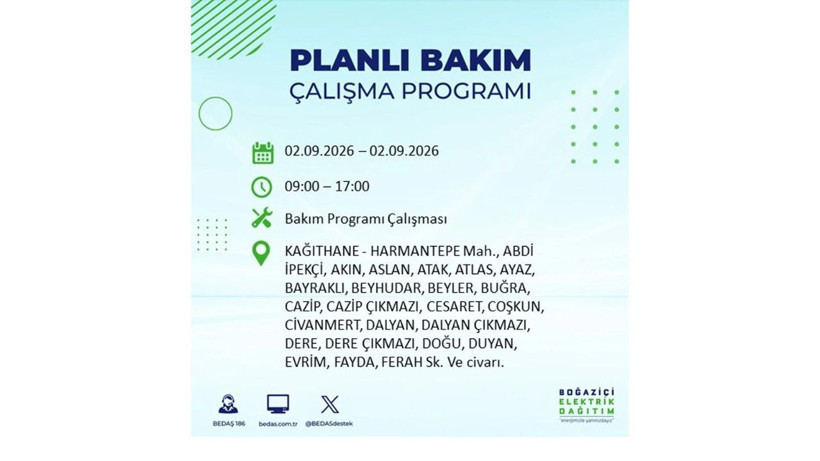İstanbul 2 Eylül kesintisi programı: O ilçelerde saatlerce elektrik olmayacak! - Resim: 32
