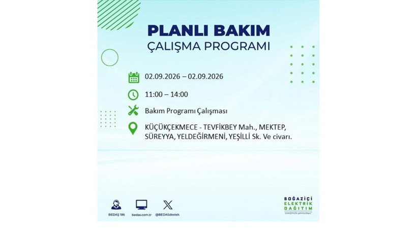 İstanbul 2 Eylül kesintisi programı: O ilçelerde saatlerce elektrik olmayacak! - Resim: 34