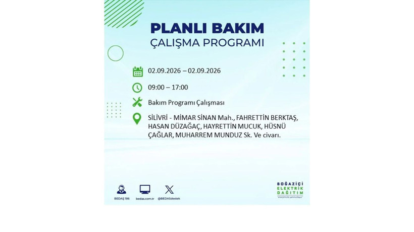 İstanbul 2 Eylül kesintisi programı: O ilçelerde saatlerce elektrik olmayacak! - Resim: 41
