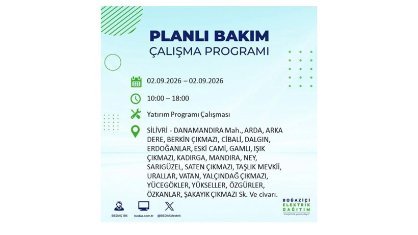 İstanbul 2 Eylül kesintisi programı: O ilçelerde saatlerce elektrik olmayacak! - Resim: 43