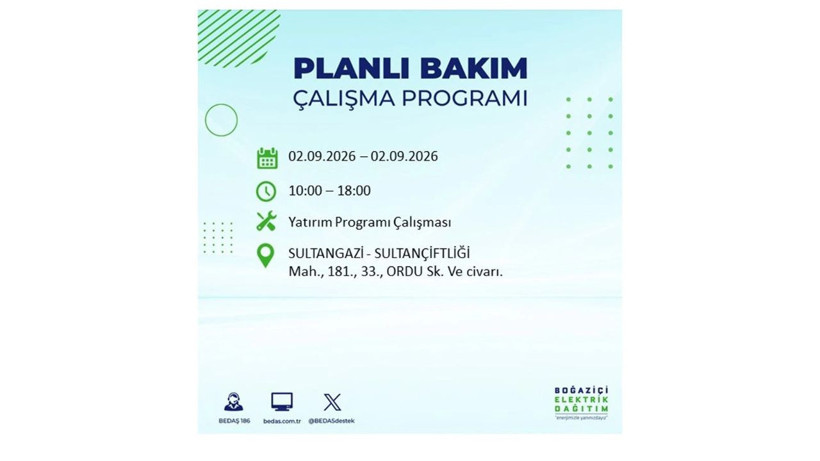 İstanbul 2 Eylül kesintisi programı: O ilçelerde saatlerce elektrik olmayacak! - Resim: 48