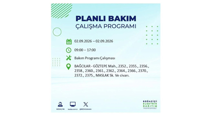 İstanbul 2 Eylül kesintisi programı: O ilçelerde saatlerce elektrik olmayacak! - Resim: 5