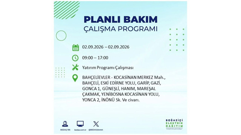 İstanbul 2 Eylül kesintisi programı: O ilçelerde saatlerce elektrik olmayacak! - Resim: 7