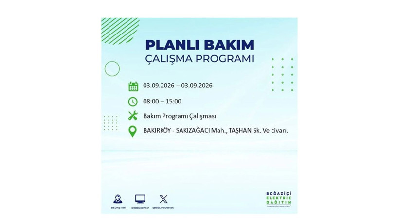 İstanbul 3 Eylül kesintisi programı: O ilçelerde saatlerce elektrik olmayacak! - Resim: 12