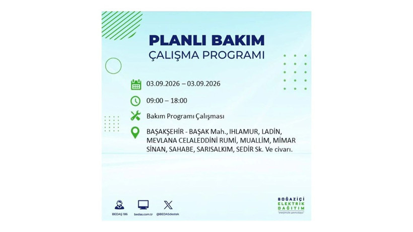 İstanbul 3 Eylül kesintisi programı: O ilçelerde saatlerce elektrik olmayacak! - Resim: 13