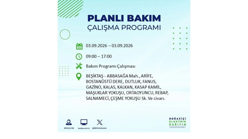 İstanbul 3 Eylül kesintisi programı: O ilçelerde saatlerce elektrik olmayacak! - Resim: 16