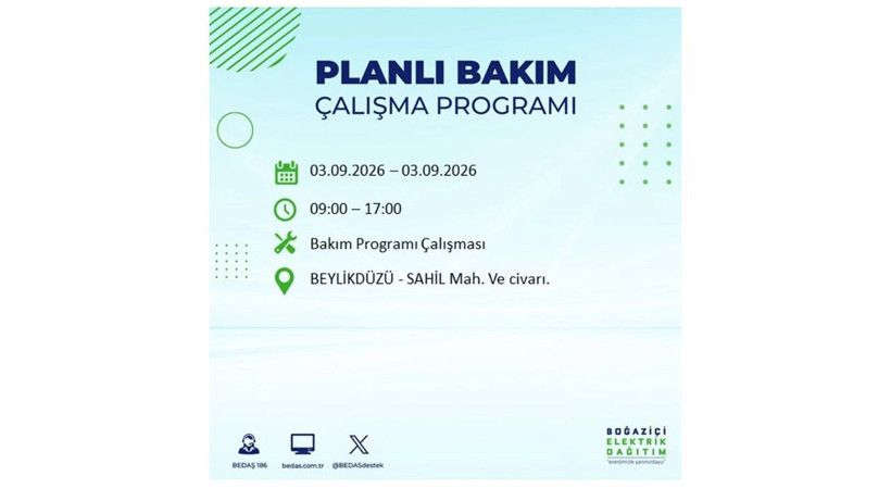 İstanbul 3 Eylül kesintisi programı: O ilçelerde saatlerce elektrik olmayacak! - Resim: 17